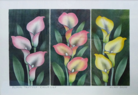 Floral Triptych Calla Lilly Floral Triptych Calla Lilly