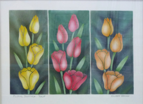 Floral Triptych Tulip Floral Triptych Tulip