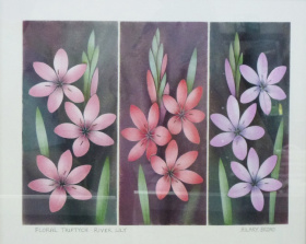 Floral triptych River Lilly Floral triptych River Lilly